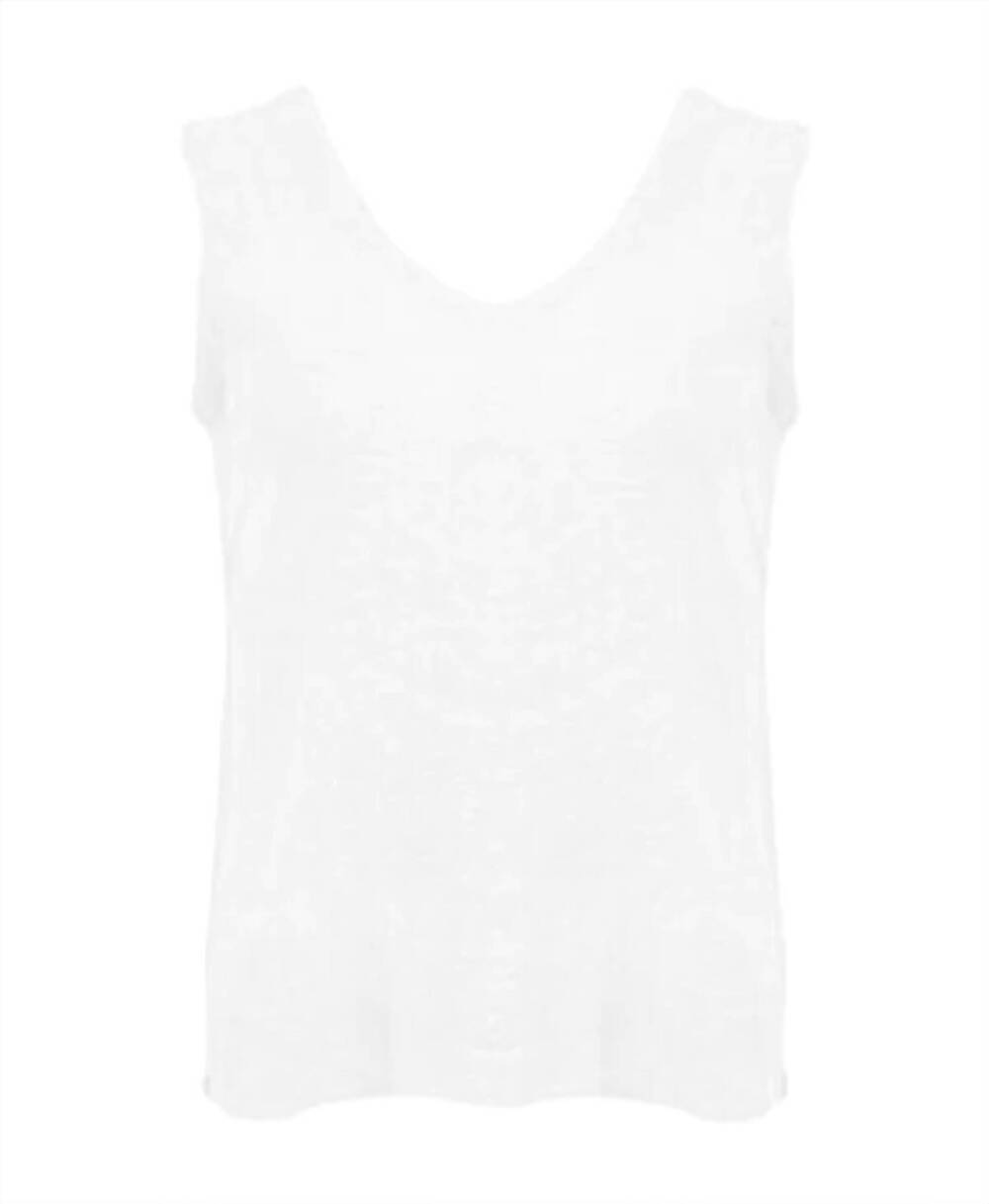 NEW DOLCEZZA women's pullover tank top in white